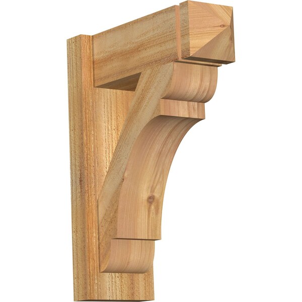 Ekena Millwork Olympic Rough Sawn Arts and Crafts Outlooker, Western Red Cedar, 6"W x 16"D x 20"H OUT06X16X20OLY03RWR - main